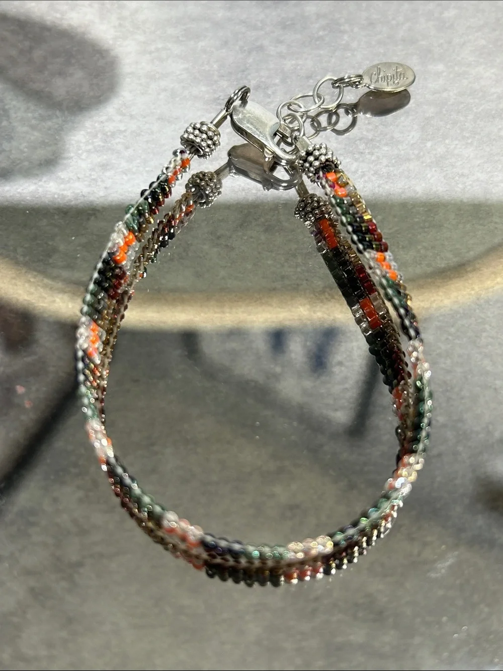 Chipita 925 Multicolor Glass Beaded Bracelet